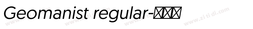 Geomanist regular字体转换